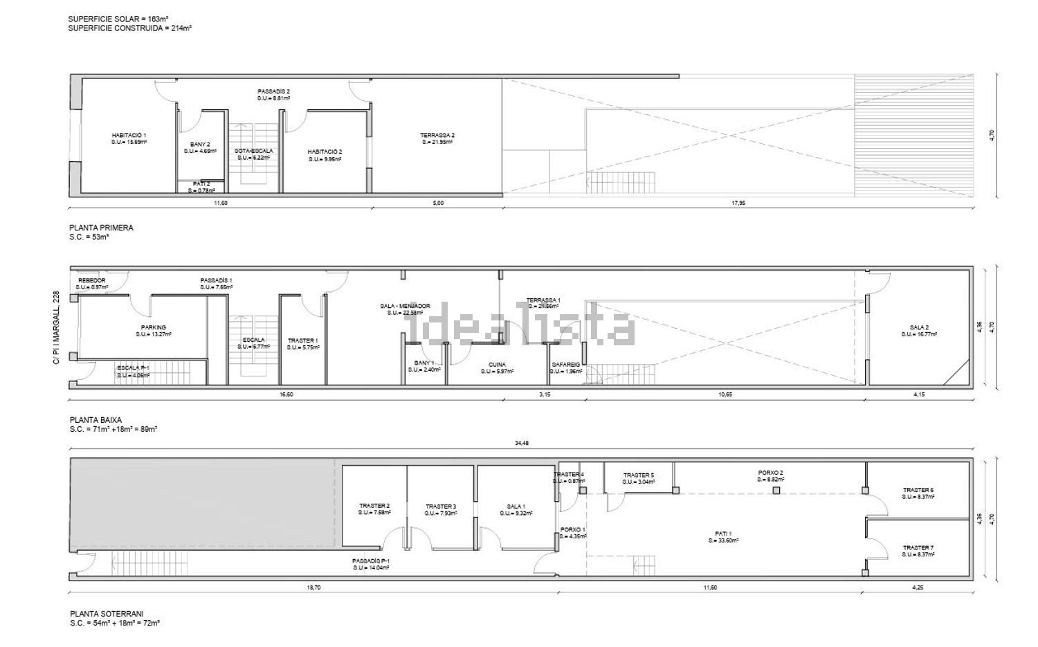 Chalet adosado en venta en Calle de Pi i Margall